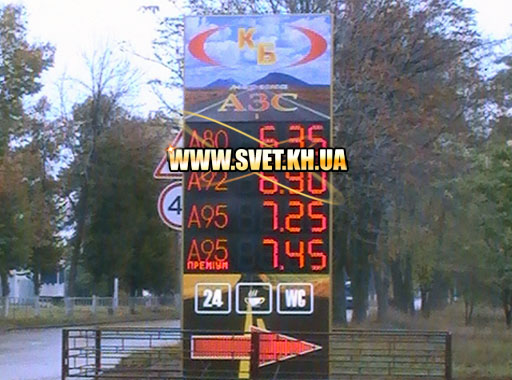 Світлодіодні табло АЗС